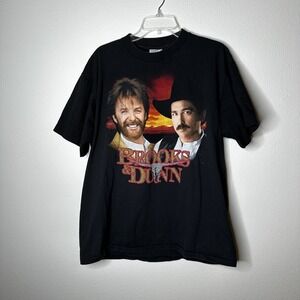 Vintage Brooks & Dunn Tour Shirt XL 90s Tour Country SS Waitin on Sundown
